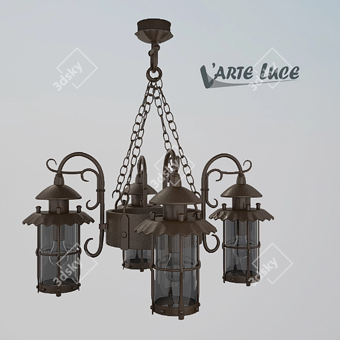 Genova Outdoor Pendant Light 3D model image 1