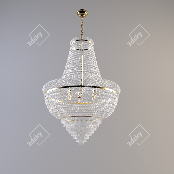 Elegant Voltolina Osaka Chandelier 3D model image 1