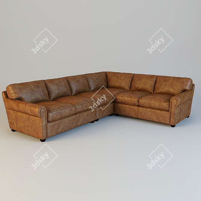 Lancaster Leather Chair: Timeless Elegance 3D model image 1