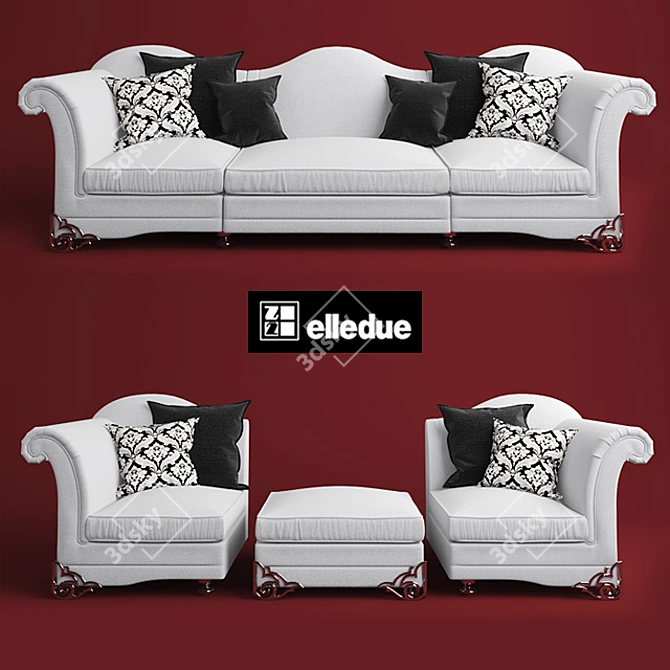 ELLEDUE Doge - Modern Dog Sofa 3D model image 1