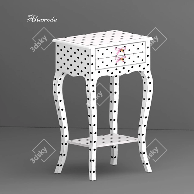 Elegant Altamoda Bedside Table 3D model image 1