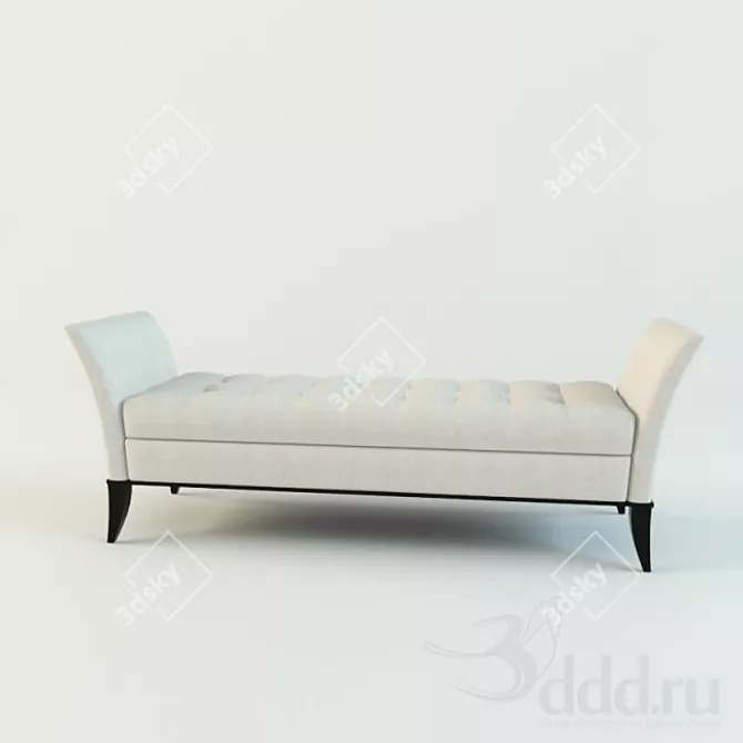 Rufford Bed End Bench: Elegant & Functional 3D model image 1