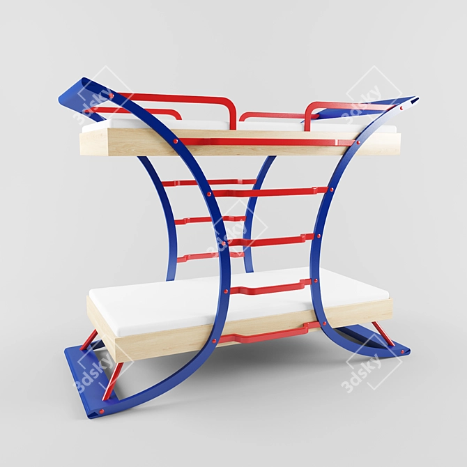 Kids Bunk Bed 3D model image 1