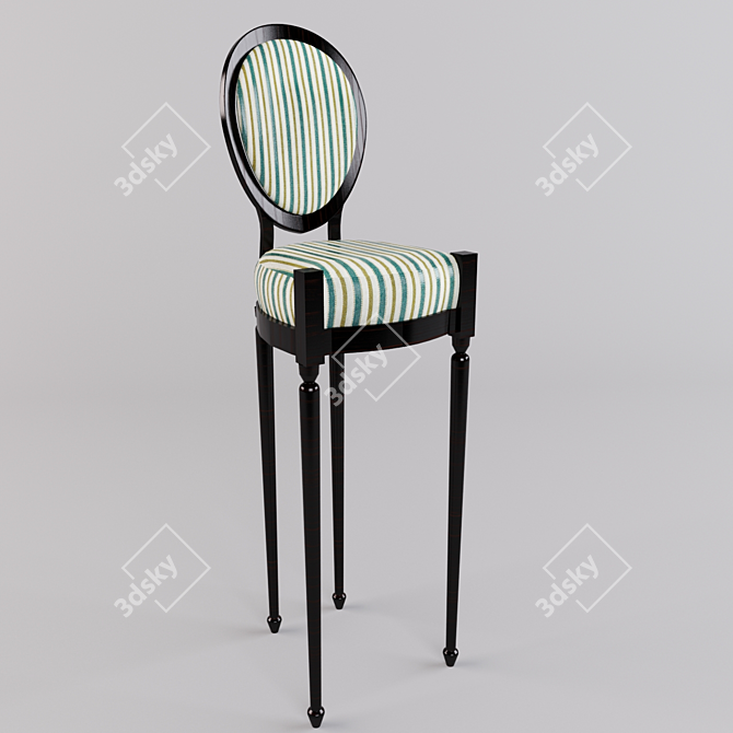 Nightclub Bar Stool: Sleek Design & Texture 3D model image 1