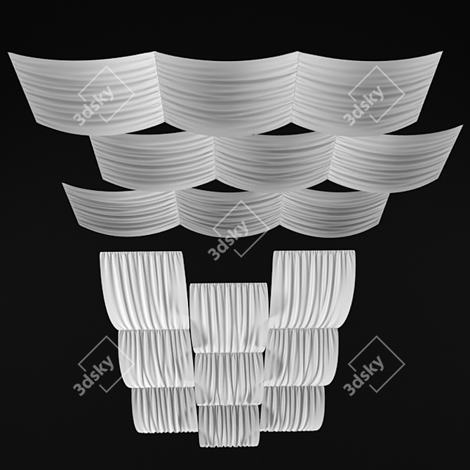 Elegant Ceiling Draping Kit 3D model image 1