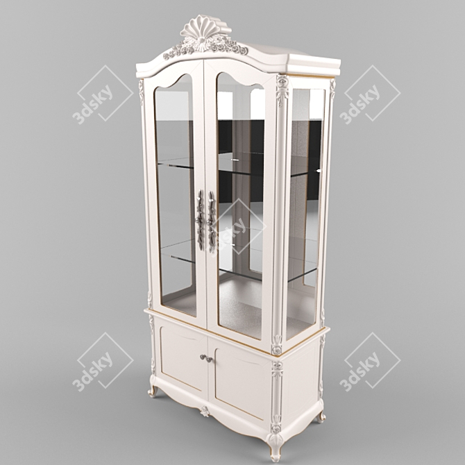 Aurora Display Cabinet: Stylish Storage Solution 3D model image 1