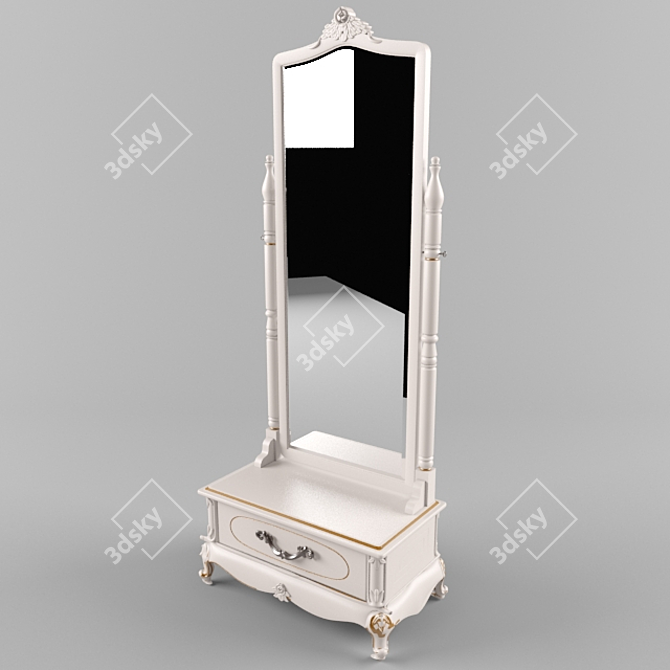 Aurora Reflective Floor Mirror 3D model image 1