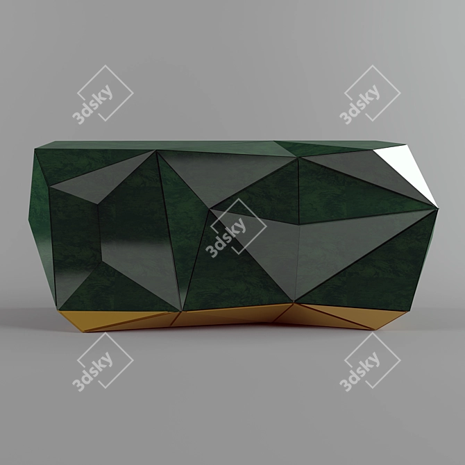 Exquisite DIAMOND EMERALD Sideboard 3D model image 1