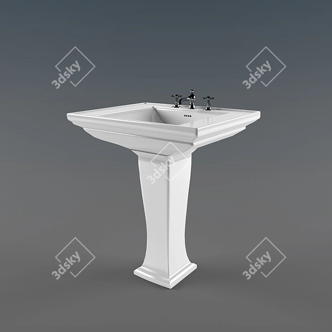 Imperial Pedestal Sink 3D model image 1