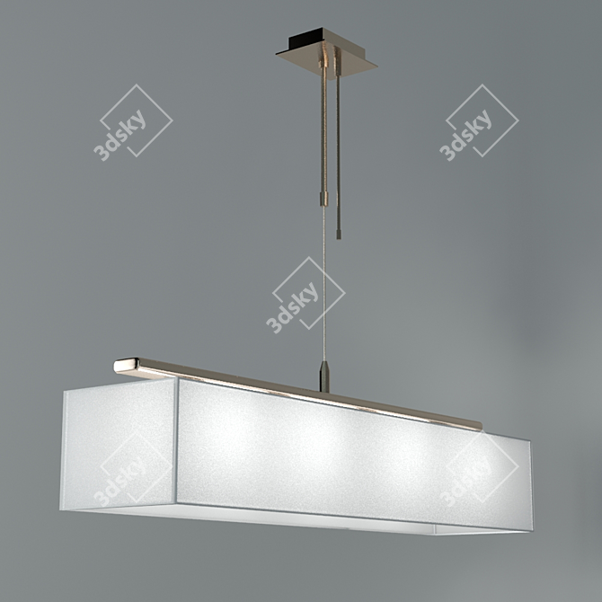 Title: Modern Chrome and Black Adrio Chandelier 3D model image 1