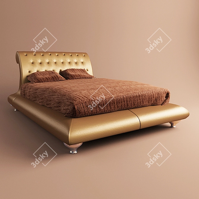 Classic Inspired Bed - Manufacturer Unknown 3D model image 1