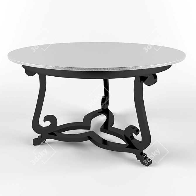 Flourish Coolors Dining Table 3D model image 1