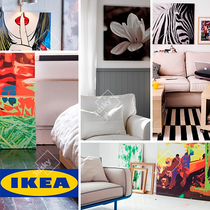 Artistic Textures for IKEA Paintings & Posters 3D model image 1