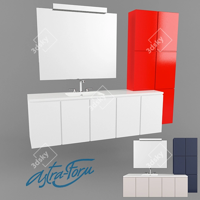 Astra-Form Coupe Bath Furniture 3D model image 1