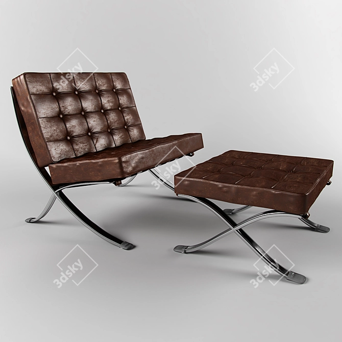 Chair Seal Brown 3D model image 1