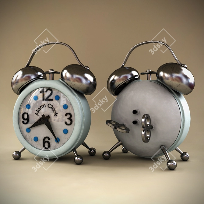 Vintage Alarm Clock - Simple and Reliable 3D model image 1