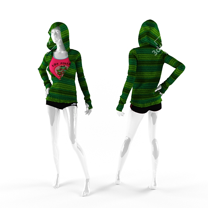 Dynamic Sportswear Jacket 3D model image 1