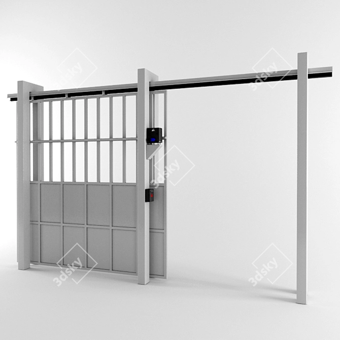 Industrial Sliding Gates 3D model image 1