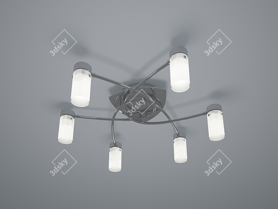 Elegant Lussole Bari Crystal Chandelier 3D model image 1