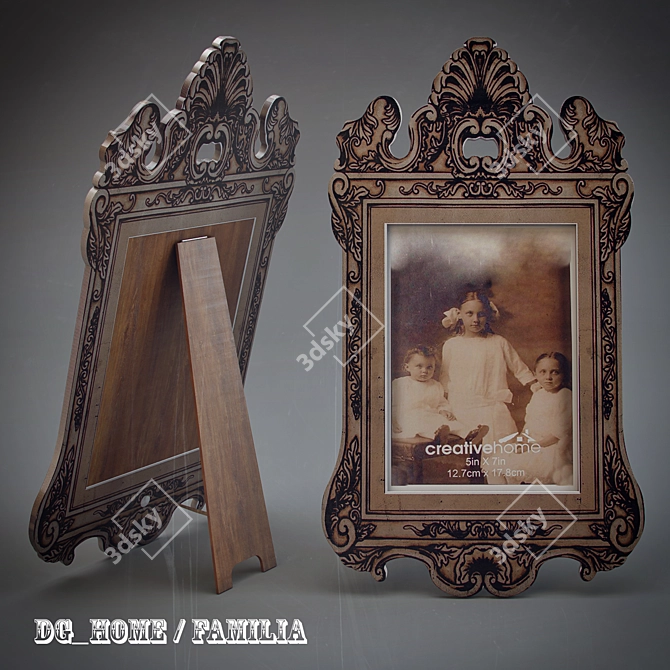 Elegant Photo Frame 3D model image 1