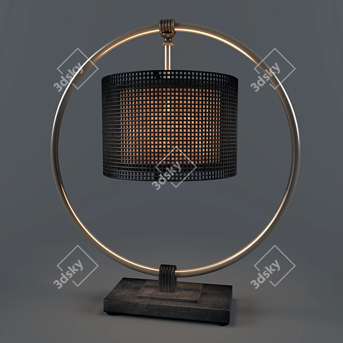 Dalou Rustic Bronze Table Lamp 3D model image 1