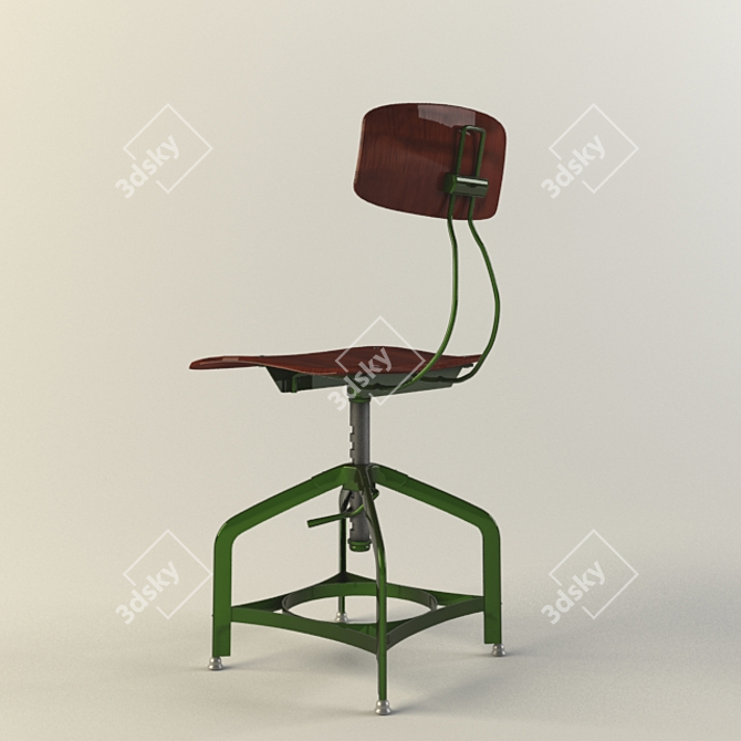 Rustic Toledo Dining Chair 3D model image 1