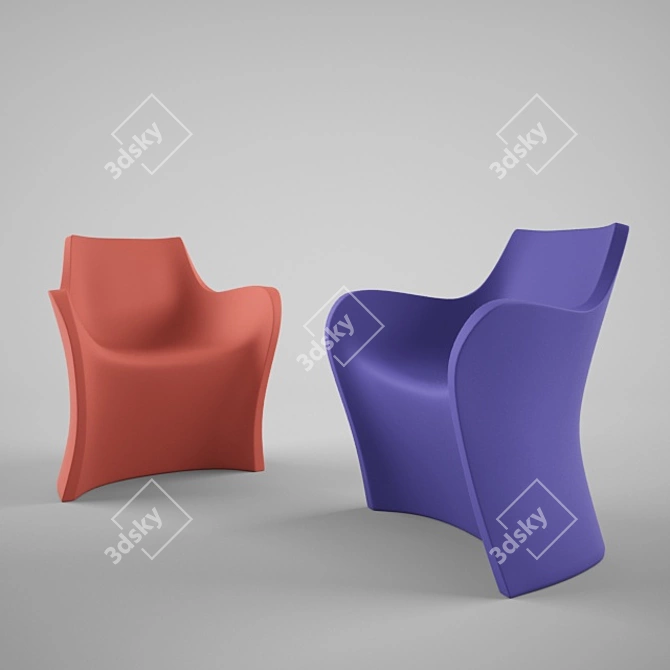 Modern Designer Woopy Chair 3D model image 1