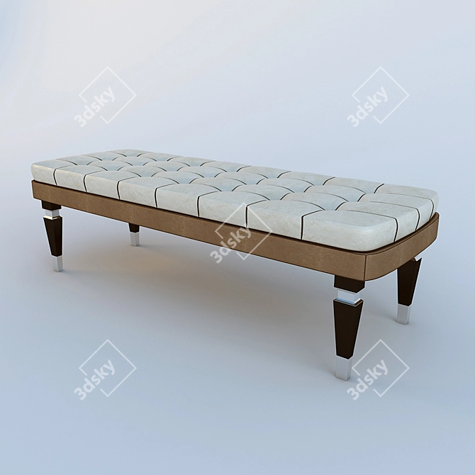 Versatile Textured Bench: Stylish and Comfortable! 3D model image 1