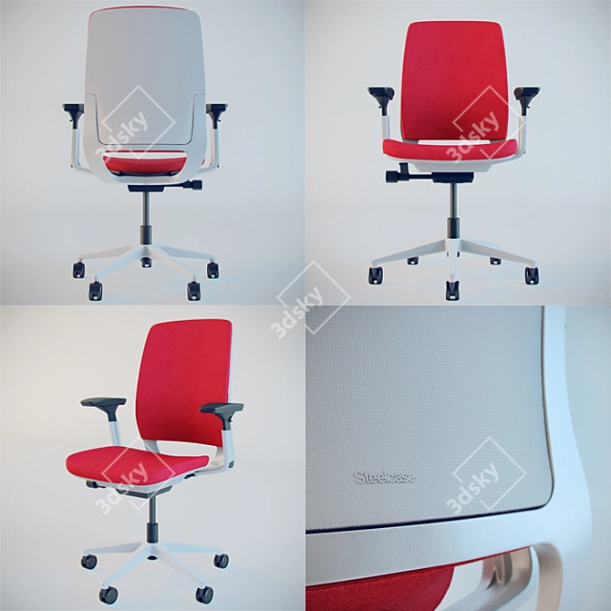 Ergonomic Steelcase Amia Office Chair 3D model image 1