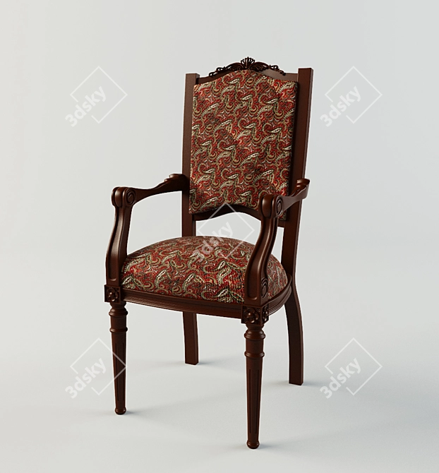 Elegant Vintage Chair 3D model image 1