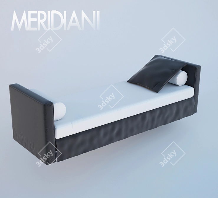 Elegant Single Bed: Meridiani 3D model image 1