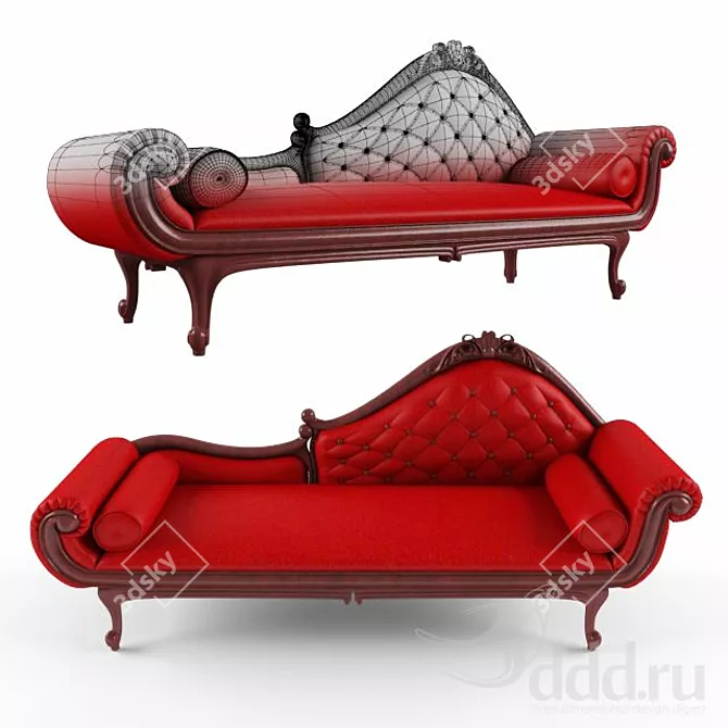 Carved Grape Sofa 3D model image 1