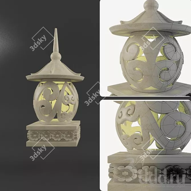 IllumiGlow Solar Garden Lamp 3D model image 1