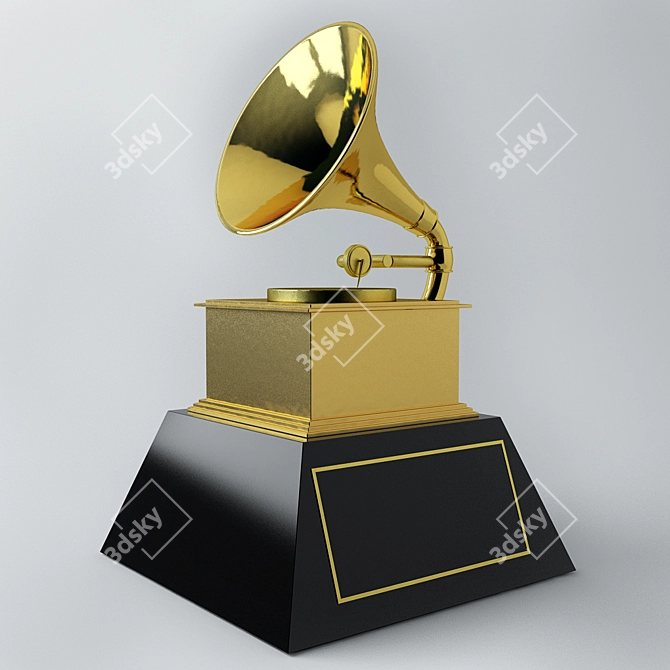 Golden Melody: The GRAMMY Statuette 3D model image 1