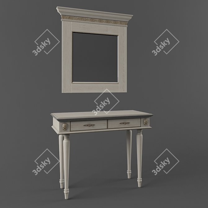 Milan Luxe Console Table 3D model image 1