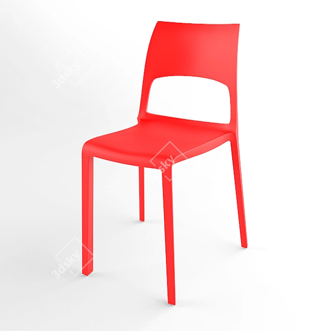 Elegant Idole Chair 3D model image 1