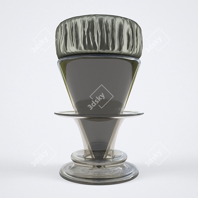 Sleek Bar Stool 3D model image 1