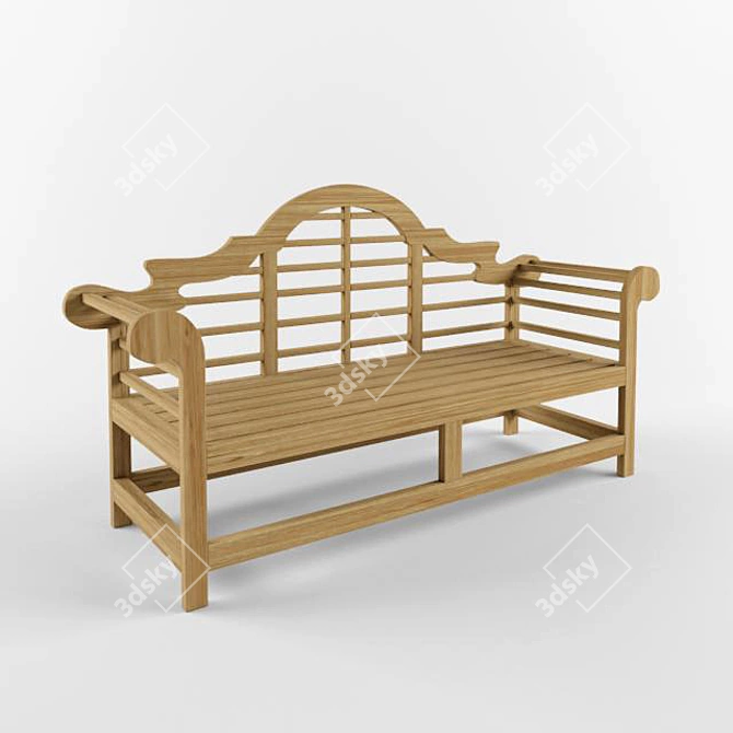 UNOPIU LUTY Bench Sofas 3D model image 1