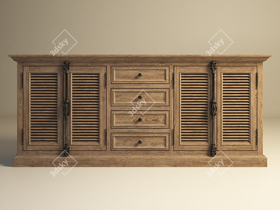 Elegant GRAMERCY HOME Concorde Sideboard 3D model image 1