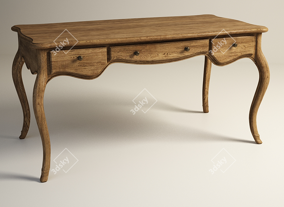 Regency Desk - Elegant and Functional 3D model image 1