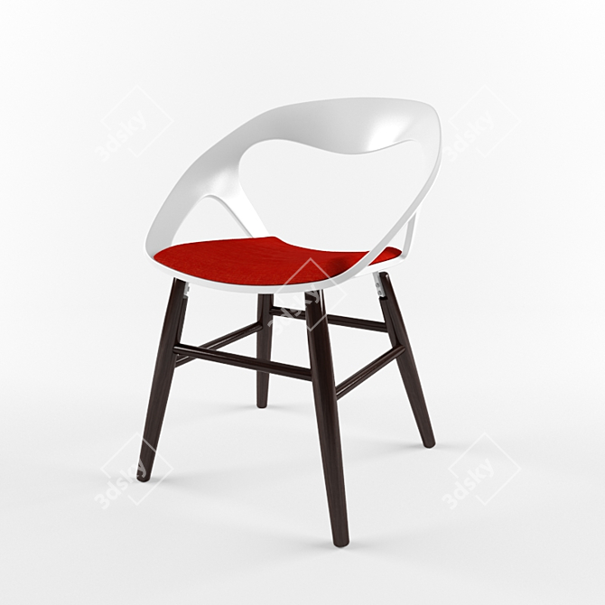 Comfortable FELIX Chair with Cushion 3D model image 1