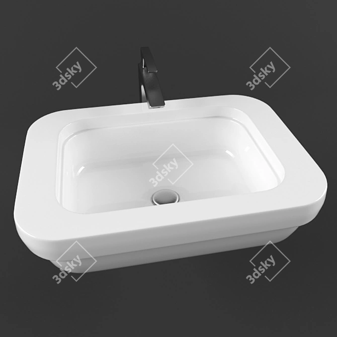 Sleek Simas Evolution Basin 3D model image 1