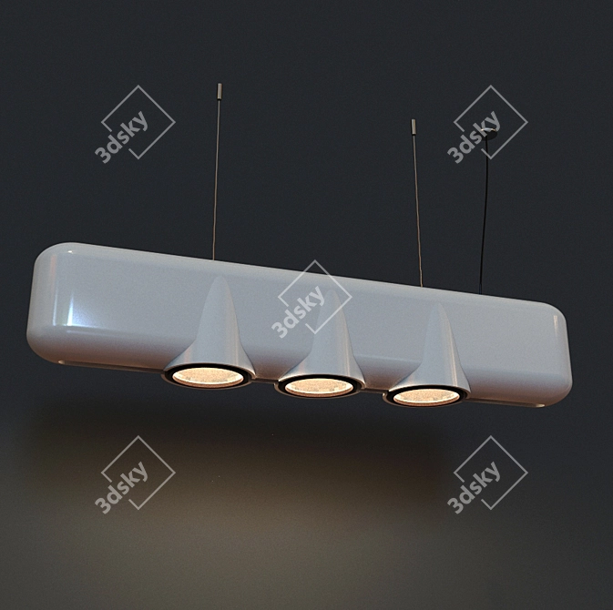 Modular U-Shape Suspended Light 3D model image 1