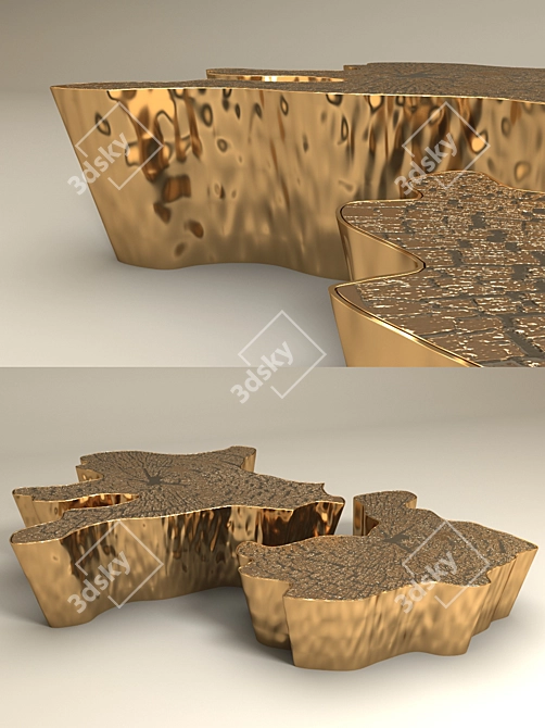 Elegant Eden Center Table 3D model image 1