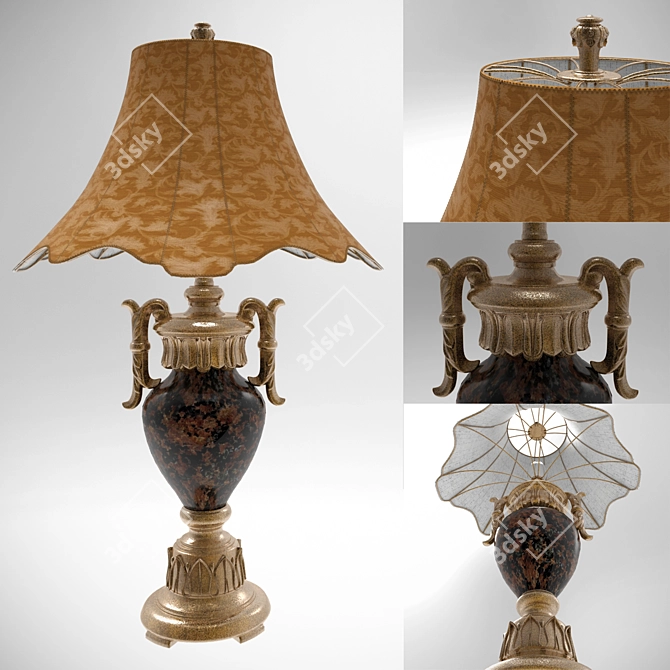 Elegant Illumination: Classic Desk Lamp 3D model image 1