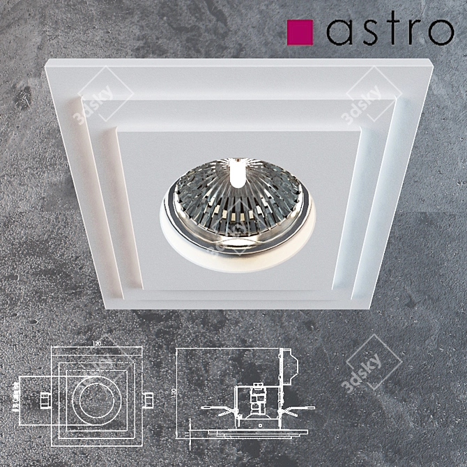 Astro 5584 Brembo Square LED 3D model image 1