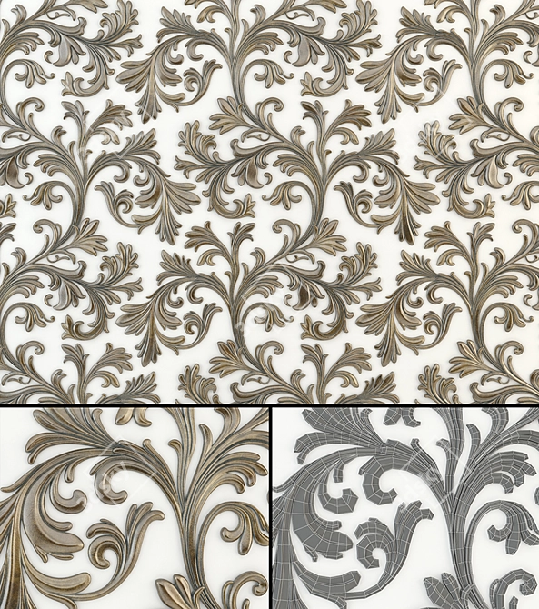 Classic Patterned Design 3D model image 1