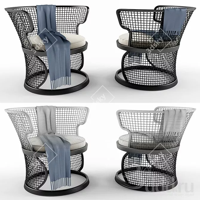 Elegant Max Chair 3D model image 1