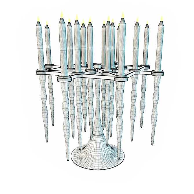 Winter Magic Chandelier Drops 3D model image 2