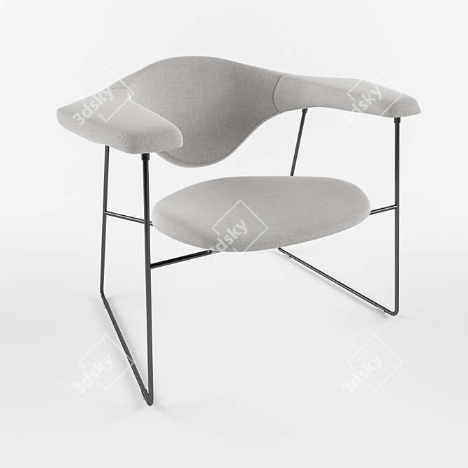 GUBI Masculo Armchair: Elegantly Designed Comfort 3D model image 1